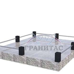 Гранитная ограда №1 c нержавейкой - описание