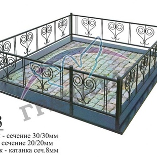 Ограда металлическая №3 - описание