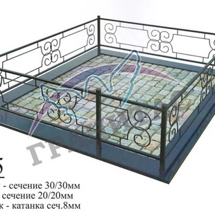 Ограда металлическая №5 - описание