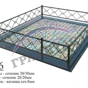 Ограда металлическая №6 - описание