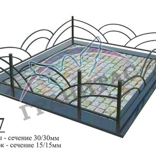 Ограда металлическая №7 - описание