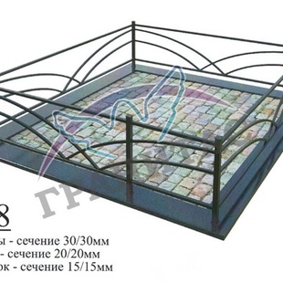 Ограда металлическая №8 - описание