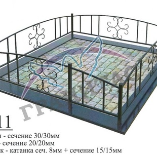 Ограда металлическая №11 - описание