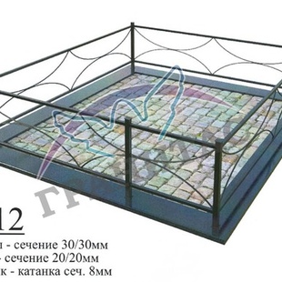 Ограда металлическая №12 - описание