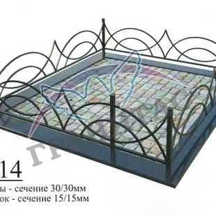 Ограда металлическая №14 - описание