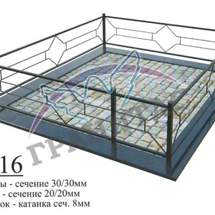 Ограда металлическая №16 - описание
