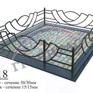Ограда металлическая №18 - описание