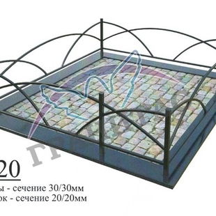 Ограда металлическая №20 - описание