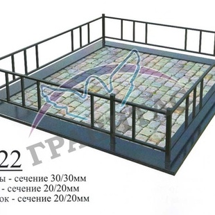 Ограда металлическая №22 - описание