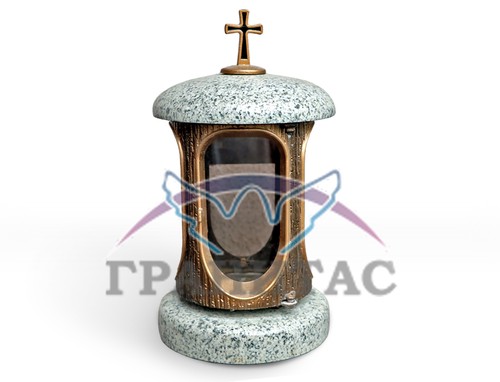 Лампада гранитная с дверцей - фото