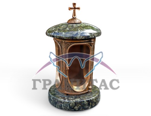 Лампада гранитная с дверцей - фото