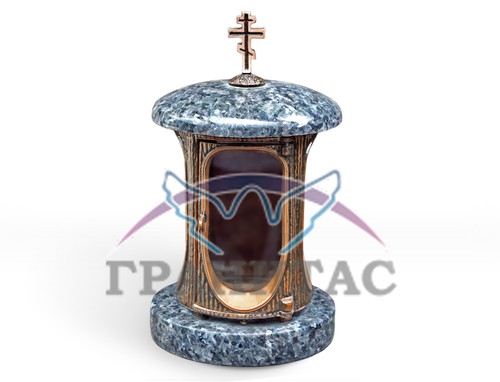 Лампада гранитная с дверцей - фото