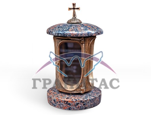 Лампада гранитная с дверцей - фото