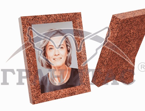 Рамка гранитная для фотомедальона - фото