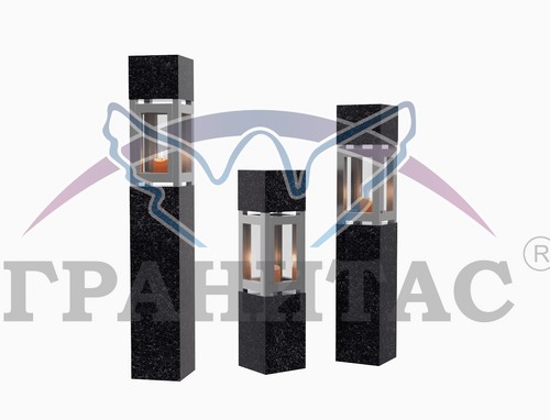 Лампада высокая гранитная - фото