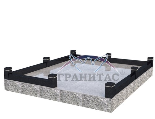 Гранитная ограда №1c Месторождение: КАРЕЛИЯ - описание