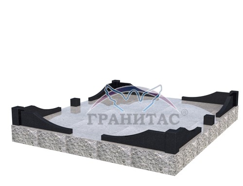 Гранитная ограда фигурная №26 - описание